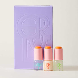 Product image of ERLY Mini Serum Trio Discovery Set with purple gift box