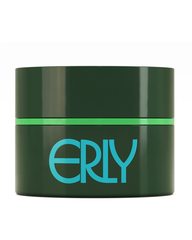 Mini green circular product with dark and lime green and a light blue logo