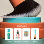 ERLY Routine collage with the Mixer and ERLY Moisturizer