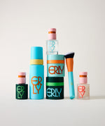All 7 ERLY products. Colorful packaging and display 
