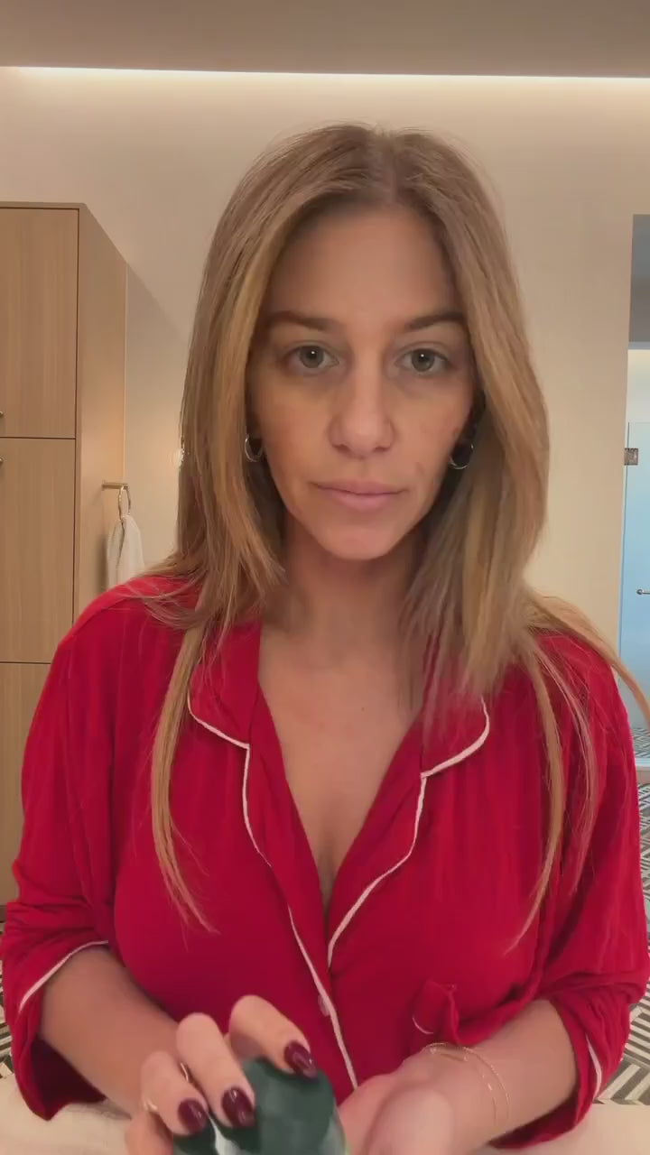 ERLY Night Moisturizer being applied to face
